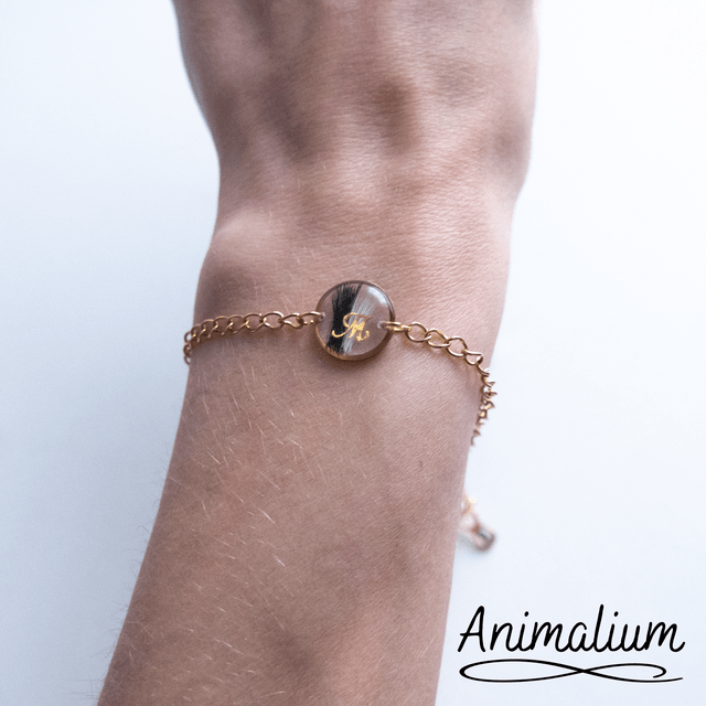 Bracelet cercle plat poils 