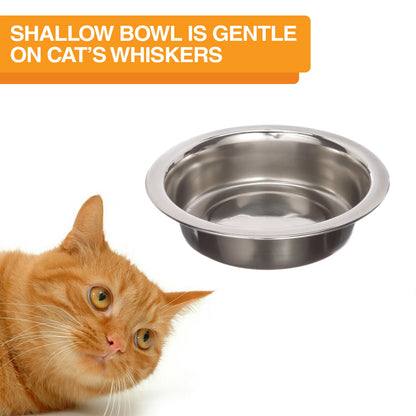 Neater Pets Neater Feeder Express for Cats - Mess Proof Pet Bowls with Raised Walls & Elevated Design for Improved Digestion - Easy to Clean & Top-Rack Dishwasher Safe - Made in the USA