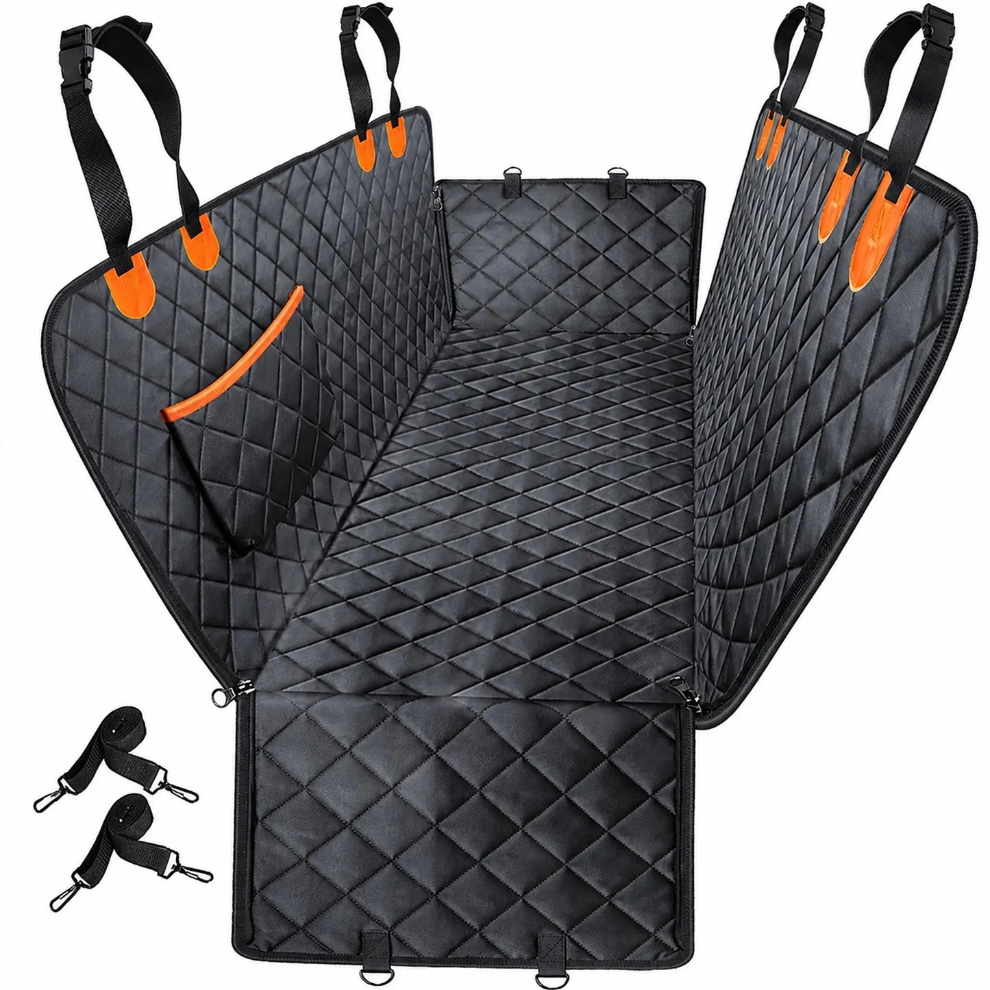 Dog Car Seat Cover - Universal Fit, Waterproof Fabric, Scratchproof, Non-Slip, Washable Pet Back Seat Travel Mat for All Seasons