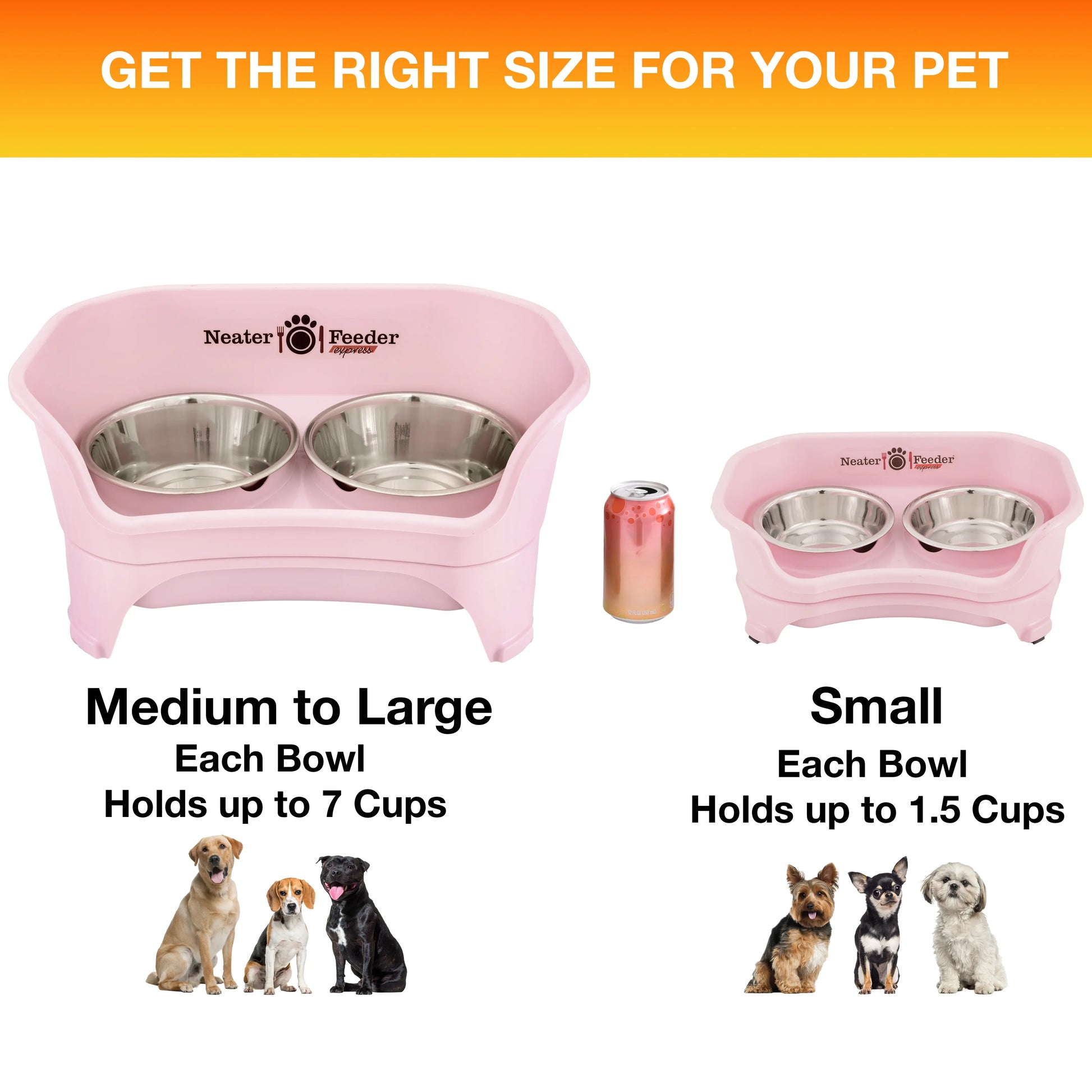 Neater Pets Neater Feeder Express for Cats - Mess Proof Pet Bowls with Raised Walls & Elevated Design for Improved Digestion - Easy to Clean & Top-Rack Dishwasher Safe - Made in the USA