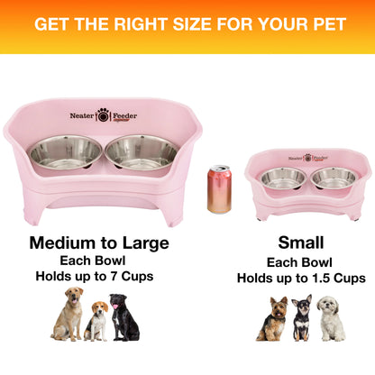 Neater Pets Neater Feeder Express for Cats - Mess Proof Pet Bowls with Raised Walls & Elevated Design for Improved Digestion - Easy to Clean & Top-Rack Dishwasher Safe - Made in the USA