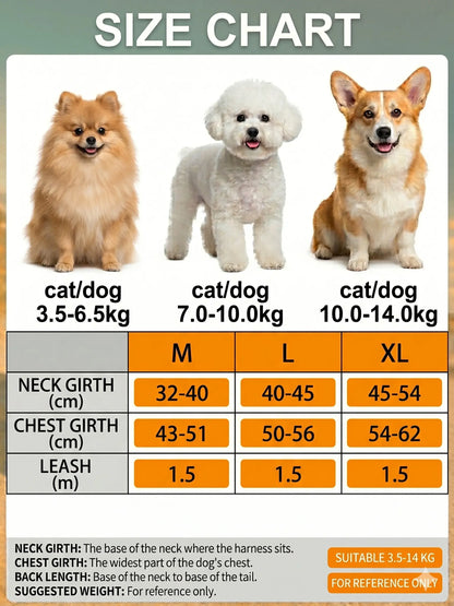 2 Pack Adjustable Pet Harness & Leash Set, Soft Suede Vest, Durable & Reflective, No-Tangle Leash for Easy Walking, Ideal for Daily Walks & Night Outdoor Use