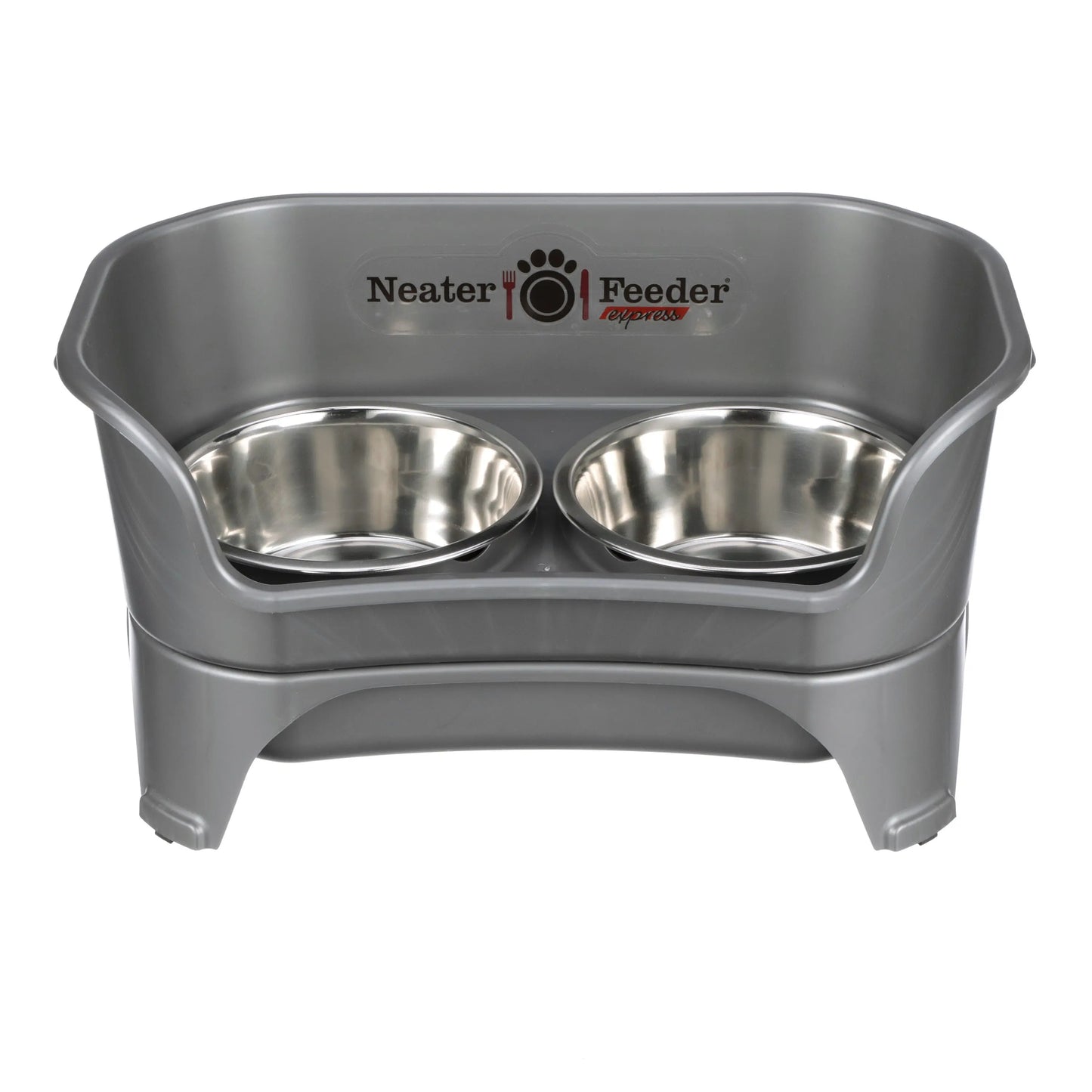 Neater Pets Neater Feeder Express for Cats - Mess Proof Pet Bowls with Raised Walls & Elevated Design for Improved Digestion - Easy to Clean & Top-Rack Dishwasher Safe - Made in the USA