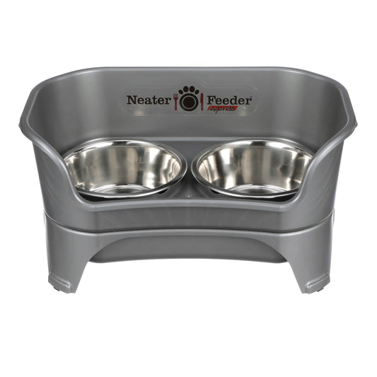Neater Pets Neater Feeder Express for Cats - Mess Proof Pet Bowls with Raised Walls & Elevated Design for Improved Digestion - Easy to Clean & Top-Rack Dishwasher Safe - Made in the USA