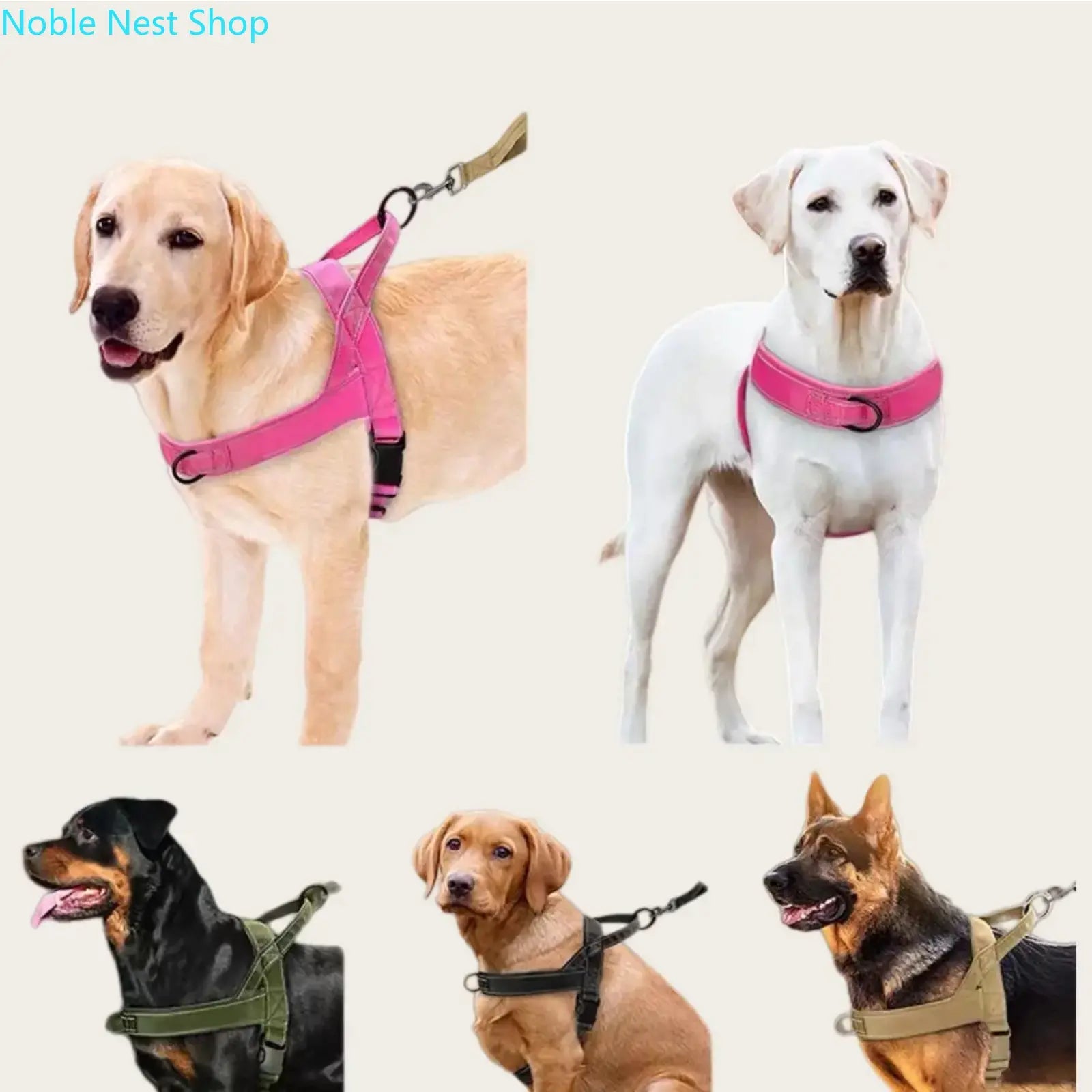 No Pull Dog Harness for All Dogs, Easy Fit Adjustable Chafe Resistant Pet Harness, Safe Secure Comfortable Lightweight Dog Vest Harness for Walking Training Outdoor Dog Supplies